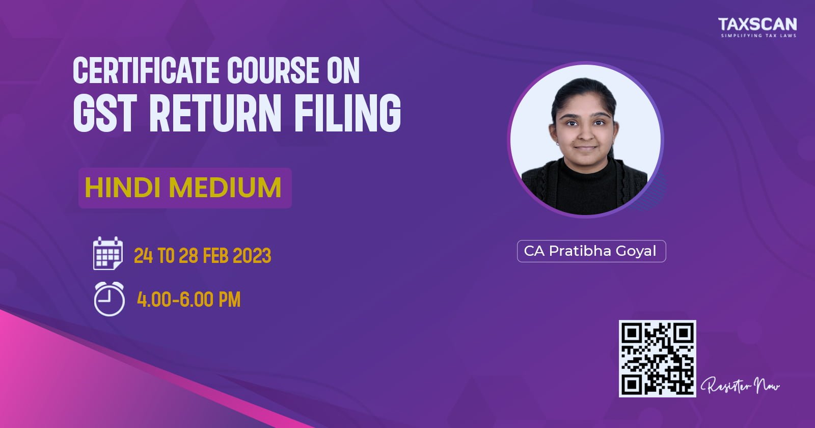 Certificate Course on GST Return Filing - Certificate Course - GST Return Filing - GST - Return Filing - Certificate Course - online certificate course - GST Course - taxscan   - taxscanacademy