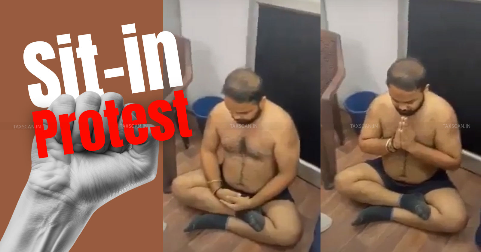 Businessman strips naked Ghaziabad - GST harassment protest - Naked protest GST office - taxscan